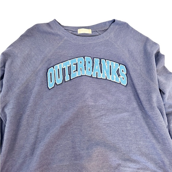 NEW Altar’d State OUTERBANKS Heathered Blue Pullover Sweatshirt Medium - Picture 2 of 7